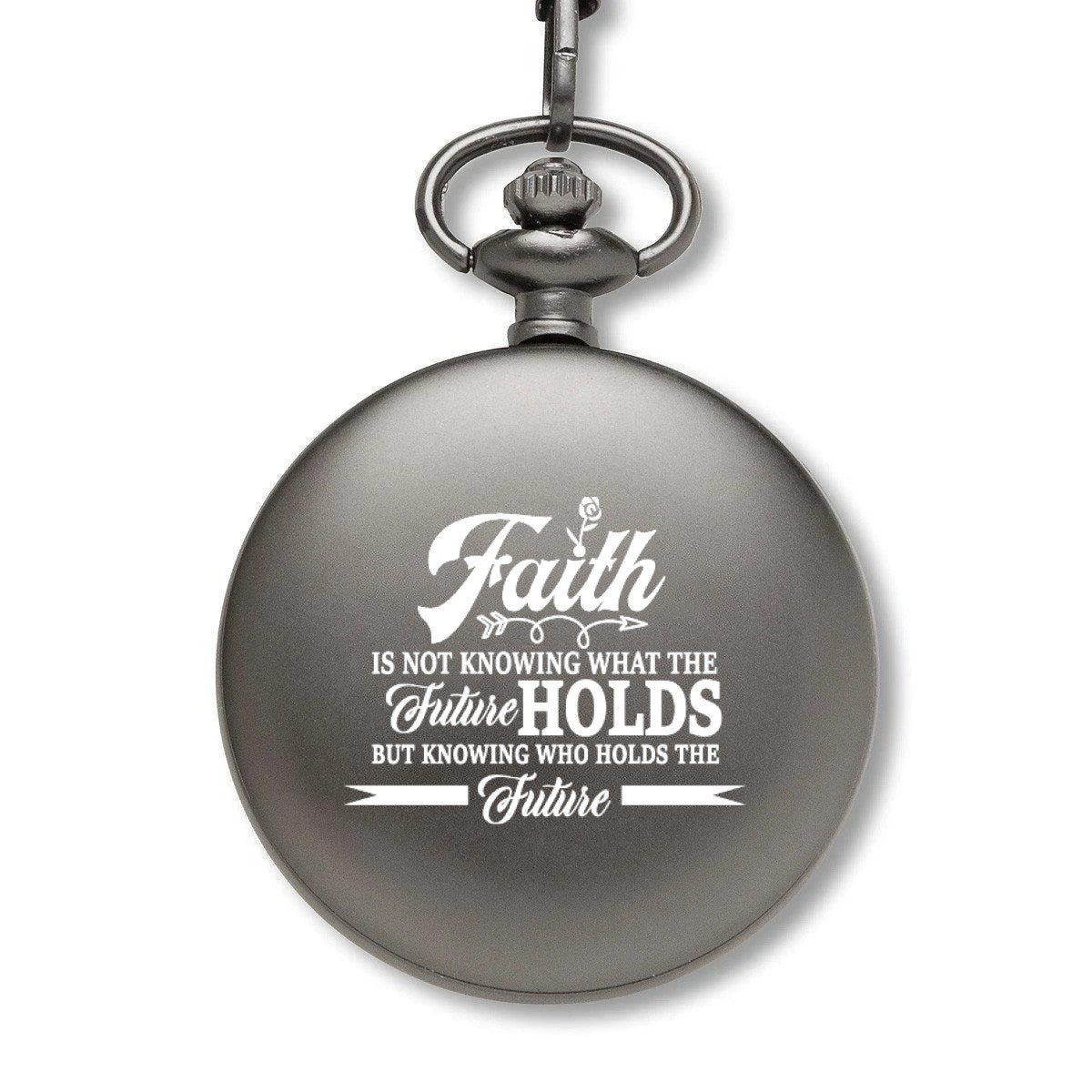 Faith Quote Engraved Pocket Watch – bandawareness