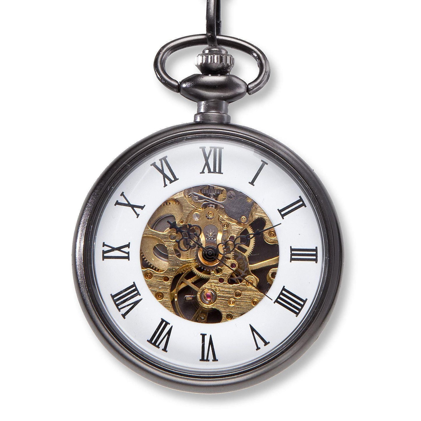 Personalized Open Face Pocket Watch - Initial with Name