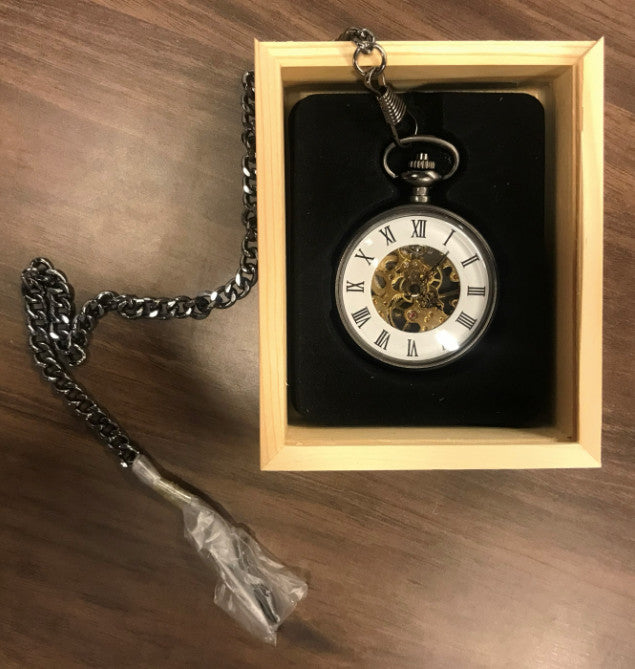 Worthy Engraved Open Face Pocket Watch