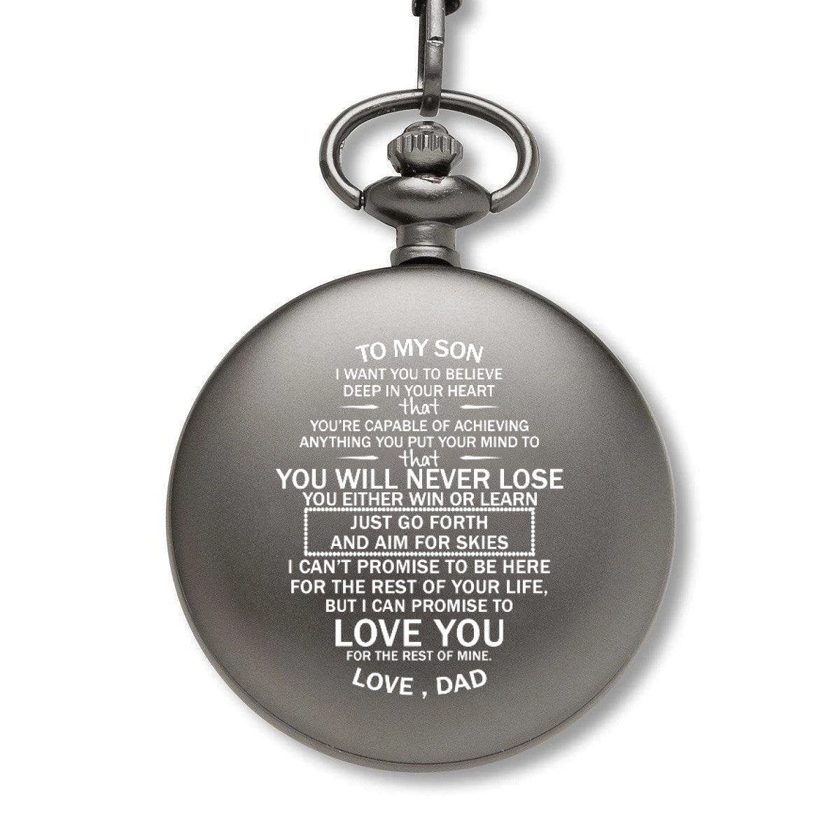 To My Son Love Dad Pocket Watch